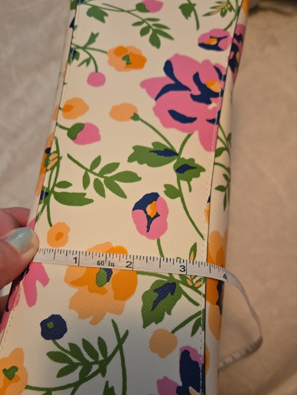kate spade Cream Floral Print Top-Handle Tote - Picture 11 of 11